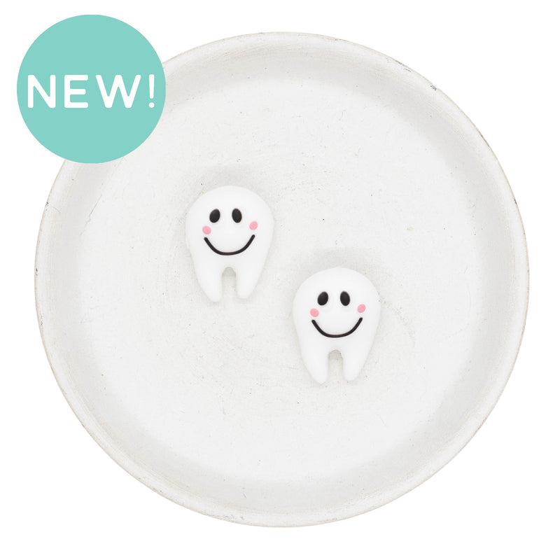 3-D Tooth Silicone Focal Bead 25x18x14mm (Package of 2)