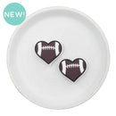 Football Heart Focal Bead 29x26mm (Package of 2)