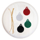 Glitter Ornament Acrylic Blank 74x56mm w/Gold Cord (Package of 1)