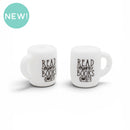 3-D Read More Books Coffee Mug Focal Bead 20x22x16mm (Package of 2)