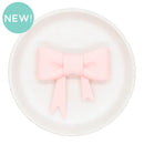 3-D Jumbo Light Pink Bow Silicone Focal Bead w/Straw Topper Option 59x57x14mm (Package of 1)
