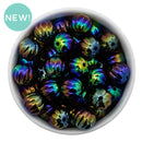 Black Iridescent Pumpkin Beads 16mm (Package of 10)