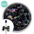 Black Iridescent Bow Bead 34x24mm (Package of 5)