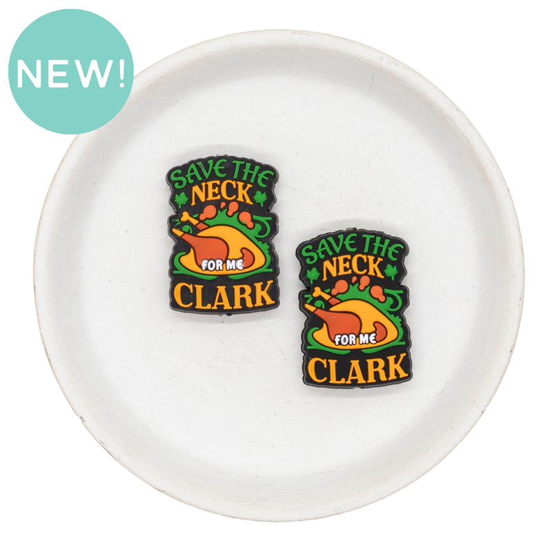 Save the Neck for me Clark Silicone Focal Bead 34x23mm (Package of 2)