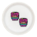 I'm Sorry I Offend You With My Common Sense Silicone Focal Bead 27x26mm (Package of 2)