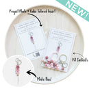 Pink Tones Lentil Flower Keychain Kit