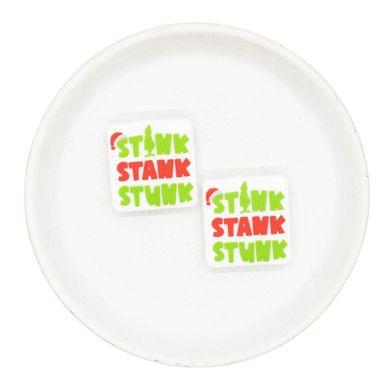 Stink Stank Stunk Silicone Focal Bead 26x27mm (Package of 2)