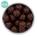 Brown Paw Printed Beads 20mm (Package of 10)
