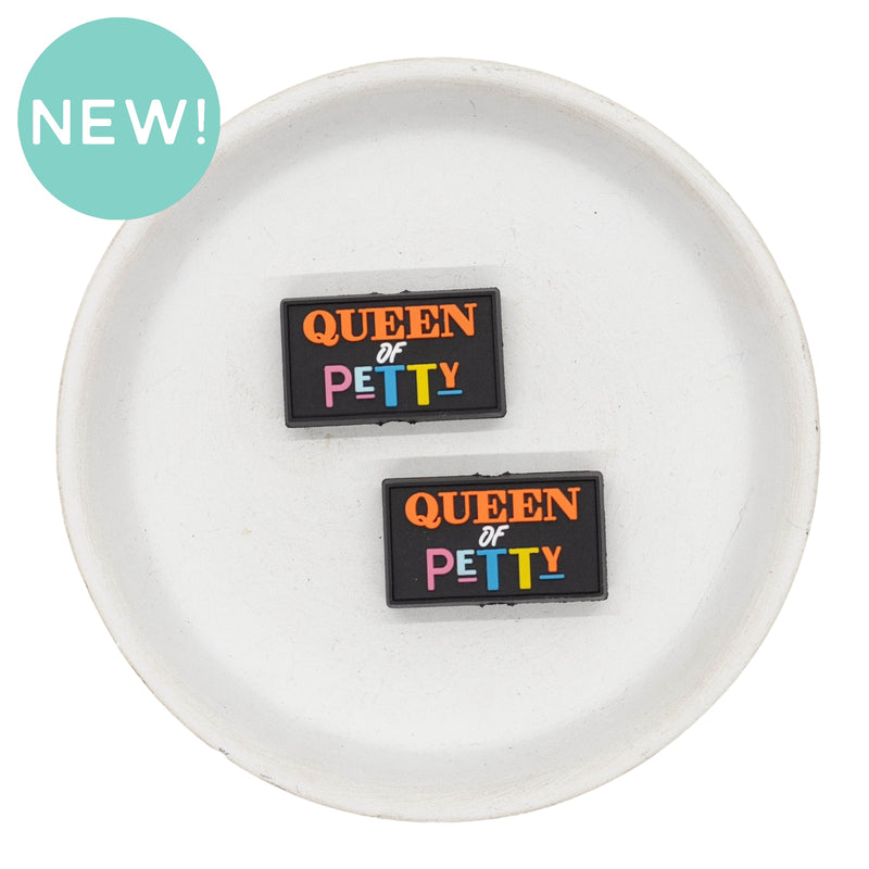 Queen of Petty Silicone Focal Bead 18x30mm (Package of 2)