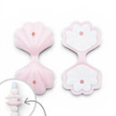 3-D Pearlized Light Pink Builder Shell Silicone Focal Bead 20x27x30mm (Package of 2)