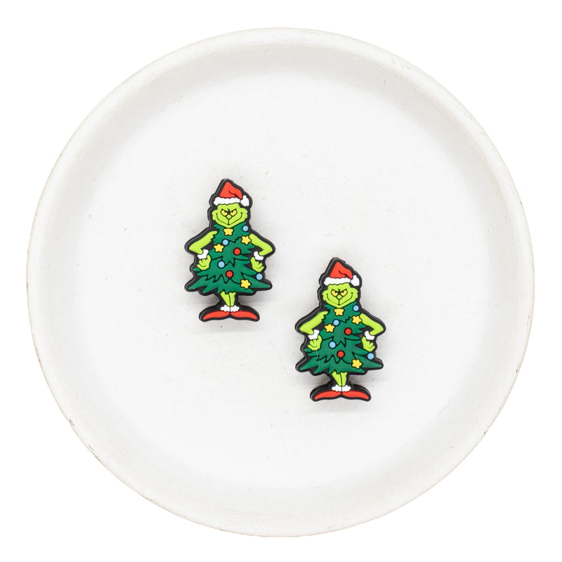 You're a Mean One Wearing a Tree Silicone Focal Bead 18x29mm (Package of 2)