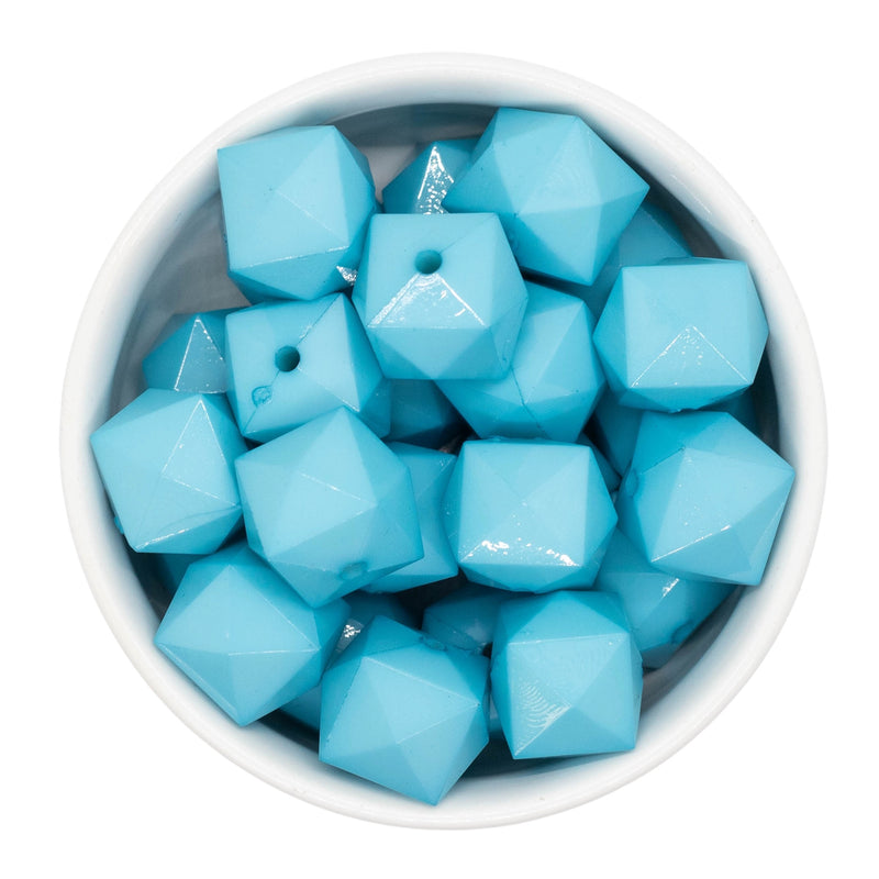 Turquoise Solid Cube Beads 20mm (Package of 10)