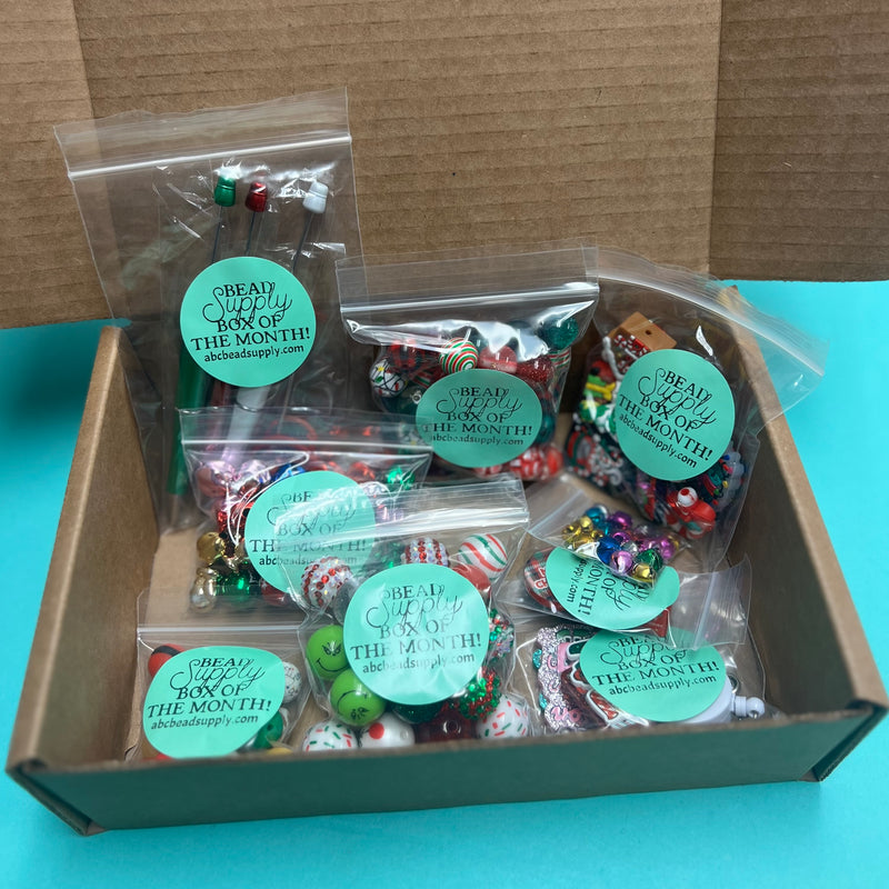 Extra Christmas Themed September Bead Supply Box of the Month