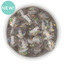Translucent Grey Holographic Sequin Beads 16mm (Package of 10)
