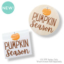 Pumpkin Season Multicolor UV DTF No Heat Transfer 1.5" (Package of 1)