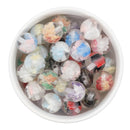 Clear with Suspended Clay Glittery Butterflies Variety Pack Beads 16mm (Package of 10)