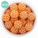 Tangerine Iridescent Bubble Bling Beads 20mm (Package of 10)