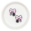 Powder Pink Stethoscope Bow Silicone Focal Bead 27x24mm (Package of 2)
