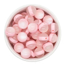 Light Pink Shimmery Stripe Beads 16mm (Package of 10)