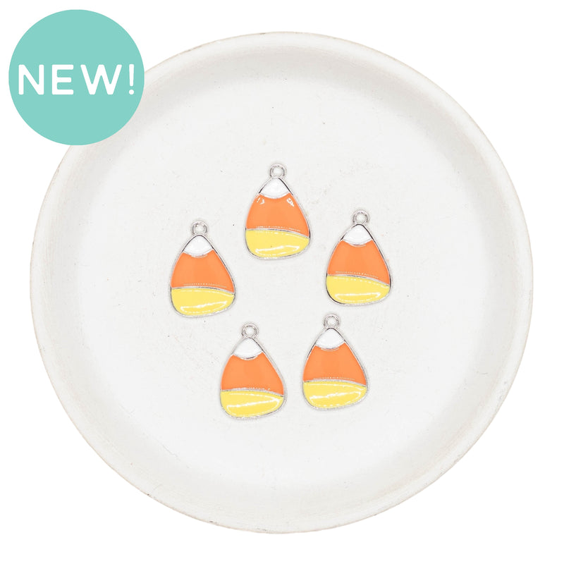 Candy Corn Enamel Charm 20x14mm (Package of 5)