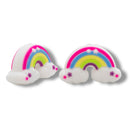 3-D Bright Rainbow w/Stars & Clouds Silicone Focal Bead 20x33x13mm (Package of 2)