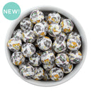 Cat Collage Printed Silicone Beads 15mm (Package of 10)
