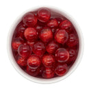 Red Color Core Glitter Illusion Beads 16mm (Package of 10)