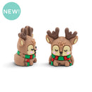 3-D Reindeer with Scarf Silicone Focal Bead 28x24x16mm (Package of 2)