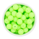 Glow in the Dark Neon Light Green Silicone Beads 15mm (Package of 10)