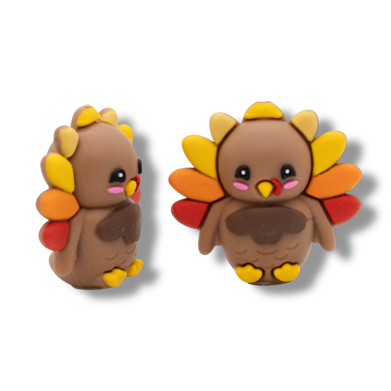 3-D Turkey Silicone Focal Bead 30x32x16mm (Package of 2)
