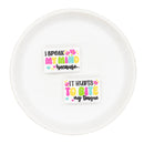 I Speak My Mind Because... It Hurts to Bite My Tongue Silicone Focal Bead 30x20mm (Package of 2)