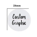 CUSTOM Print Circle Silicone Focal Bead 24mm or 30mm (Package of 100)