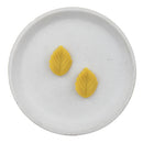 Mustard Leaf Silicone Focal Bead 24x20mm (Package of 2)