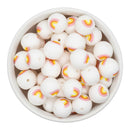 Embossed Rainbow Silicone Beads 15mm (Package of 10)