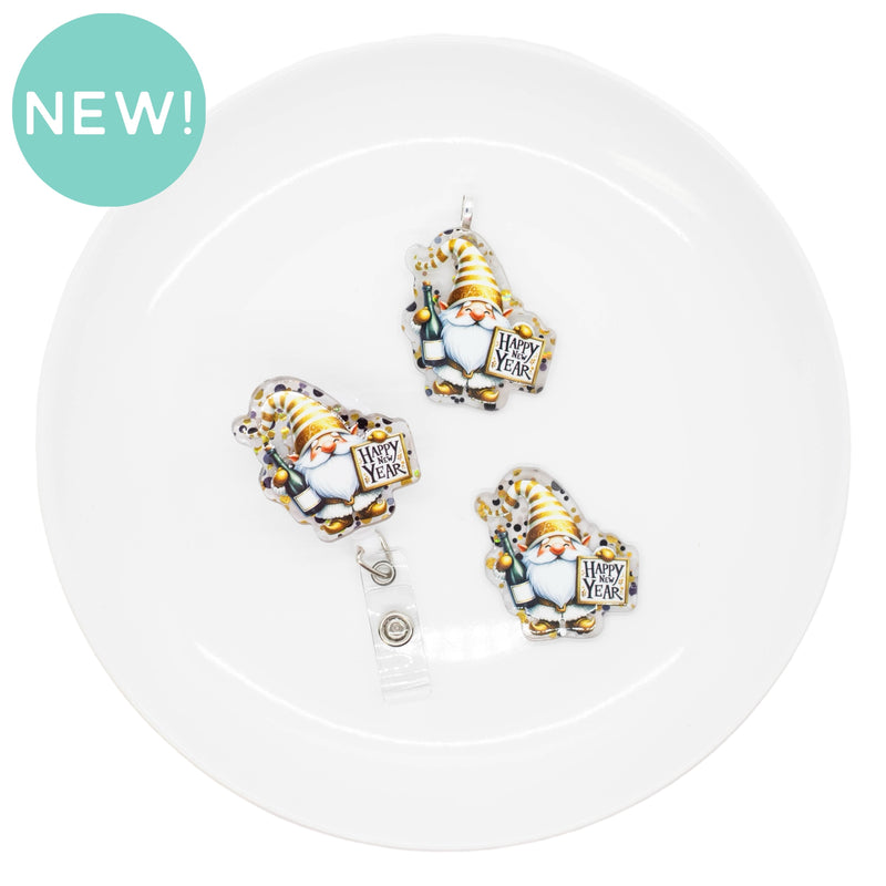 Happy New Year Gnome Acrylic Accent 44x39mm (Package of 1)