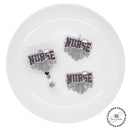 Black & White Check Bow Nurse Acrylic Accent 41x49mm (Package of 1) - ABC Exclusive