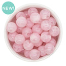 Powder Pink Batik Flower Beads 16mm (Package of 10)