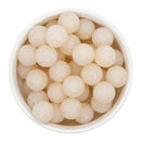 Linen Glitter Silicone Beads 15mm (Package of 10)