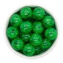 Kelly Green Crackle Beads 20mm (Package of 10)