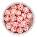 Light Pink w/White Resin Heart Confetti Beads 16mm (Package of 10)