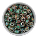 Suspended Clay Leaves in Resin Large Hole Rondelle Beads 14x8mm (Package of 5)