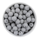 Coin Grey Solid Pumpkin 12mm Silicone Beads (Package of 10)