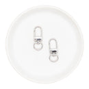 Silver Push Gate Swivel Clasp 31x12mm (Package of 2)