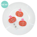 Flower Printed Pumpkin Acrylic Accent 48x49mm (Package of 1)