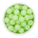 Chartreuse Glitter Silicone Beads 15mm (Package of 10)