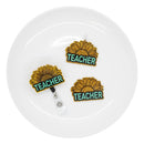 Teacher Half Sunflower Acrylic Accent 52x38mm (Package of 1)