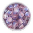 Transparent w/Double Color Glitter Light Pink and Powder Blue Beads 16mm (Package of 10)