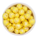 Shimmery Yellow Heart Inlay Beads 16mm (Package of 10)