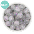 Silver Translucent Holographic Spangle Beads 16mm (Package of 10)