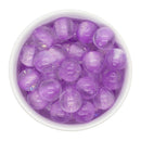 Lilac Color Core Glitter Illusion Beads 16mm (Package of 10)